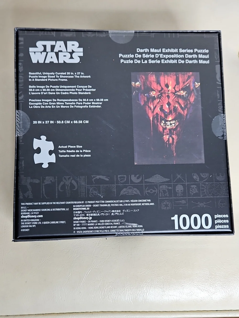 New unopened Disney Parks Star Wars Darth Maul Exhibit Series 1000-Piece Puzzle